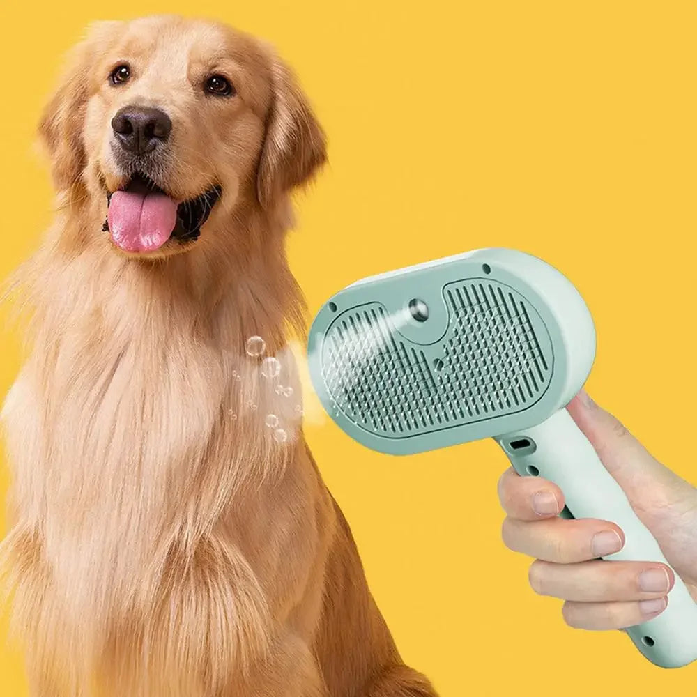 Pet Spray Hair Comb Dematting Grooming Brush With Water Mist For Pet Care