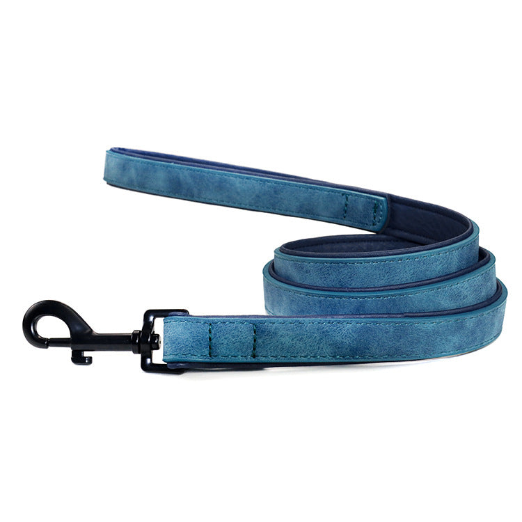 Pull-resistant Leather Pet Leash