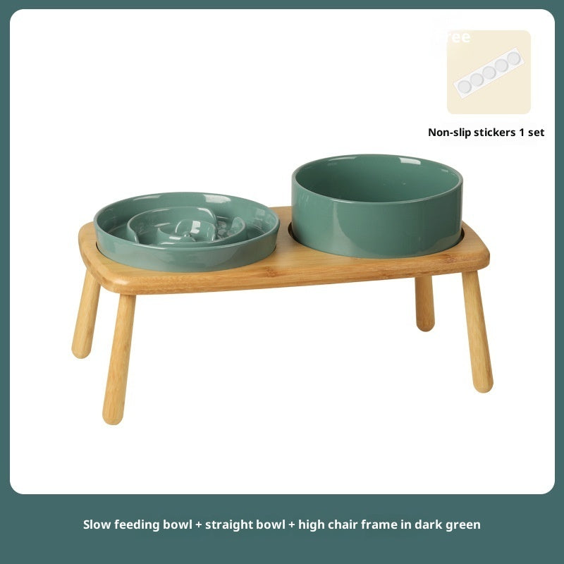 Ceramic Slow Feeding Anti Choking Pet Feeder Bowl