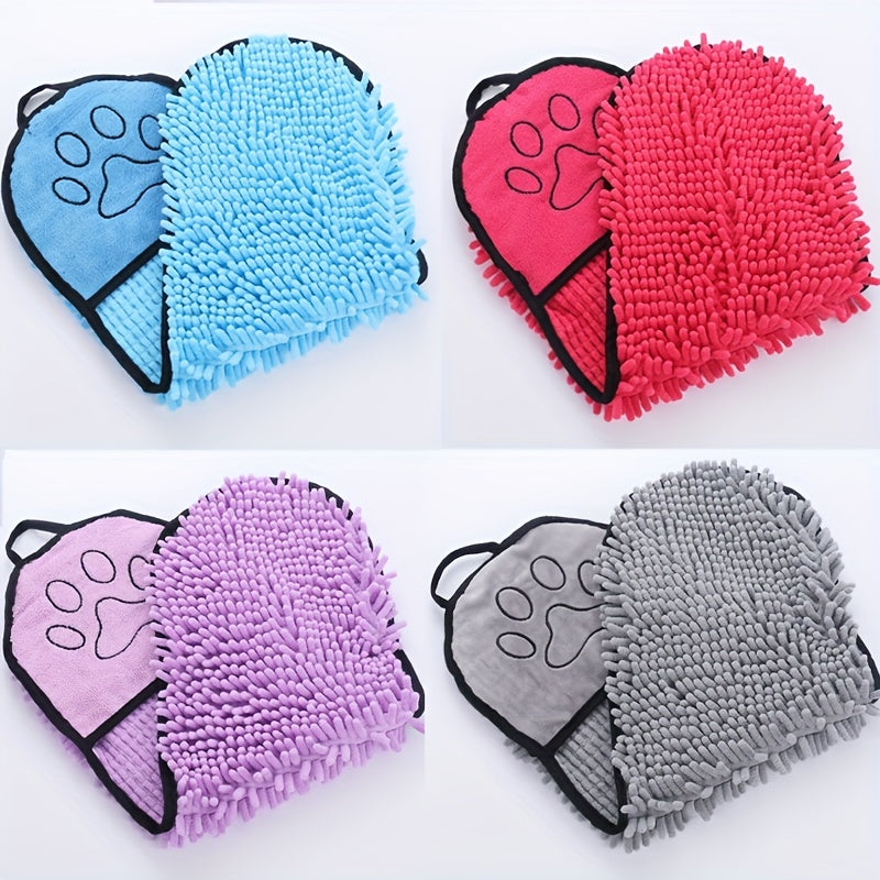 Absorbent Microfiber Pet Bath Towel With Hand Pockets For Quick Drying Pets