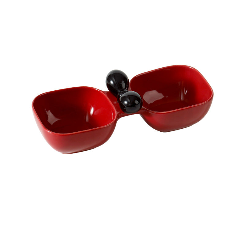 Ceramic Pet Food And Water Bowl Set