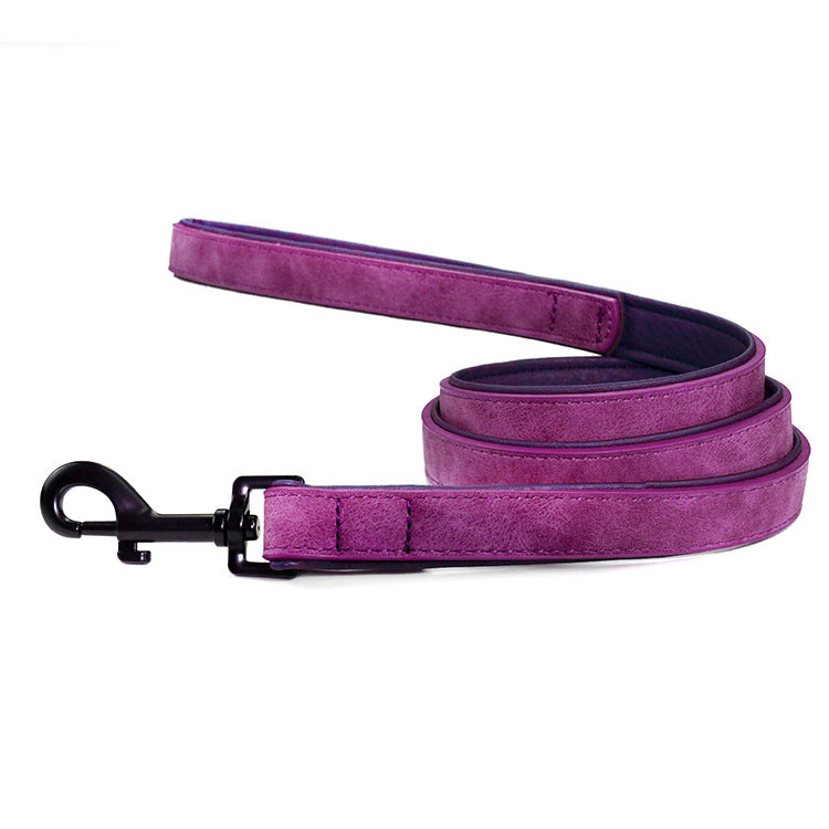 Pull-resistant Leather Pet Leash
