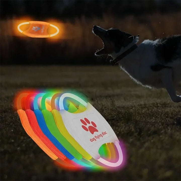 Flying Discs Light Glowing LED LuminousTrainning Interactive Toys Game Flying Discs