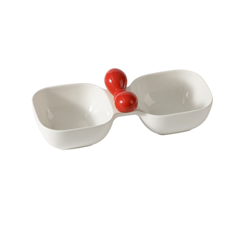 Ceramic Pet Food And Water Bowl Set