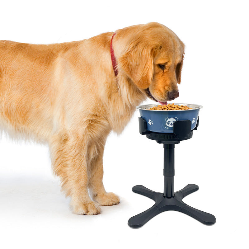 Adjustable Height Anti Tumble Pet Bowl Stand With Bracket