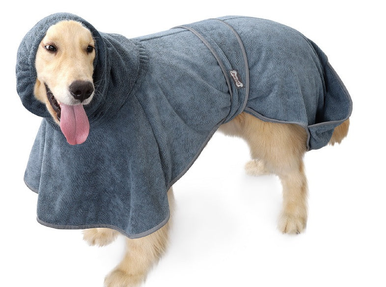 Highly Absorbent Cotton Pet Bathrobe Towel For Drying