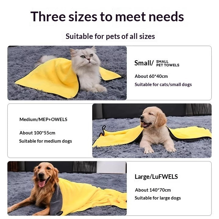 Super Absorbent Quick Drying Pet Bath Towel For Pets