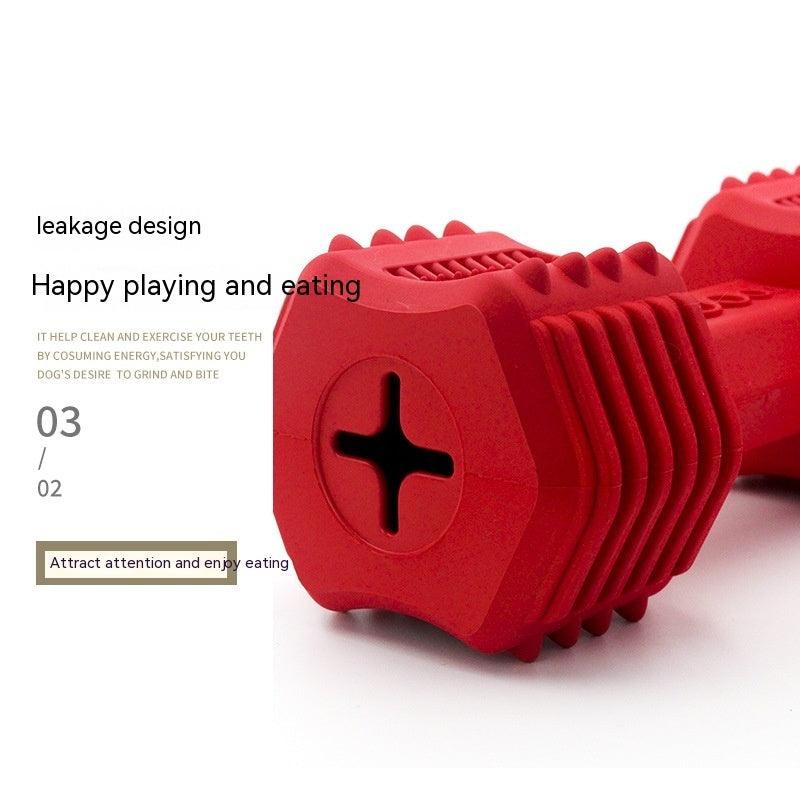 Pet Toy  Rubber Interactive Molar Long Lasting Food Leakage Toy