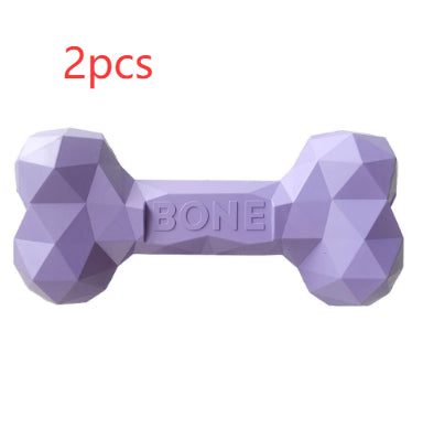 Pet Teeth Grinding Bite Resistant Rubber Bone Toy