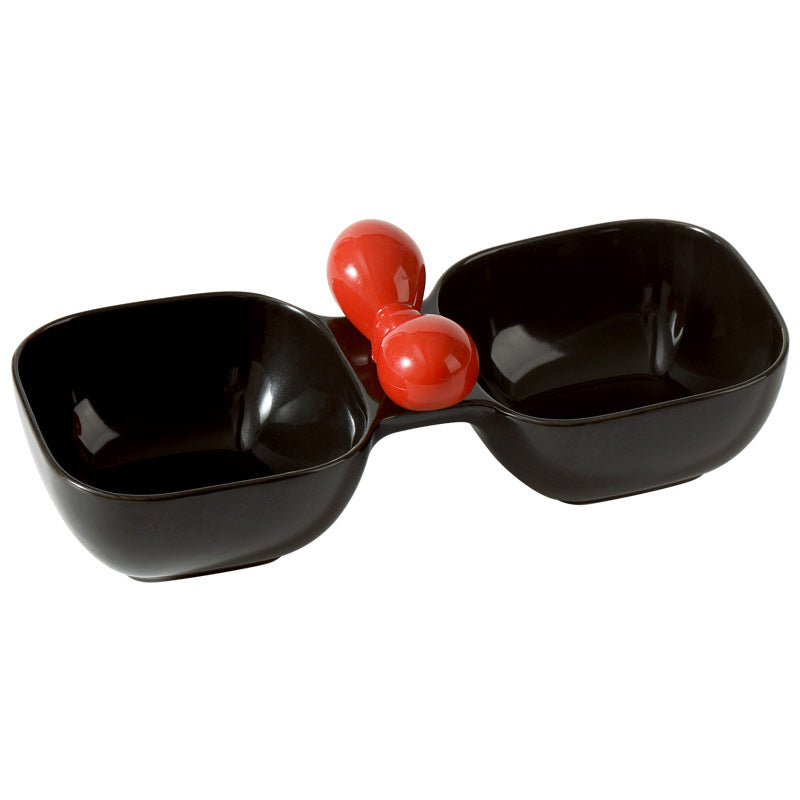 Ceramic Pet Food And Water Bowl Set
