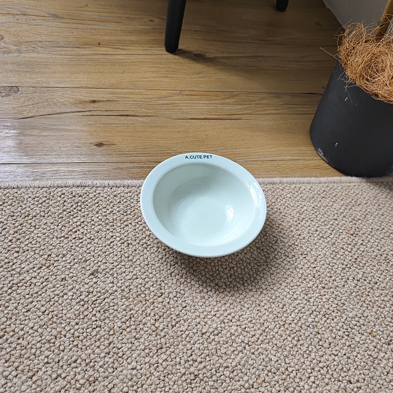 Anti Tumble Elevated Ceramic Double Pet Feeding Bowl Stand