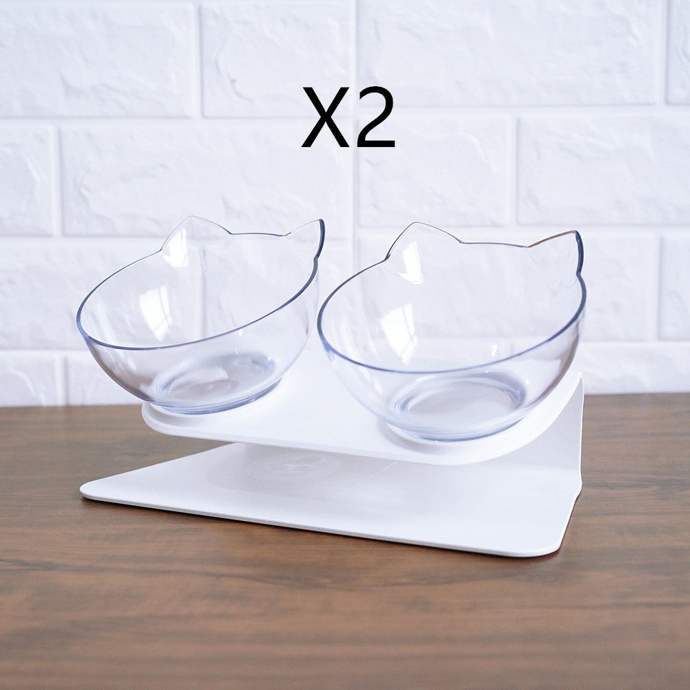 Non Slip Double Bowl Elevated Pet Feeder With Stand