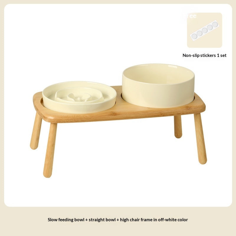 Ceramic Slow Feeding Anti Choking Pet Feeder Bowl