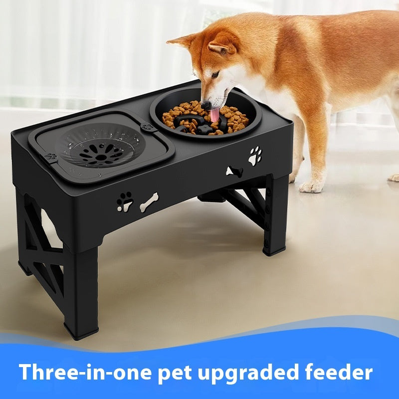 Stainless Steel Double Bowl Lifting Pet Feeder Station