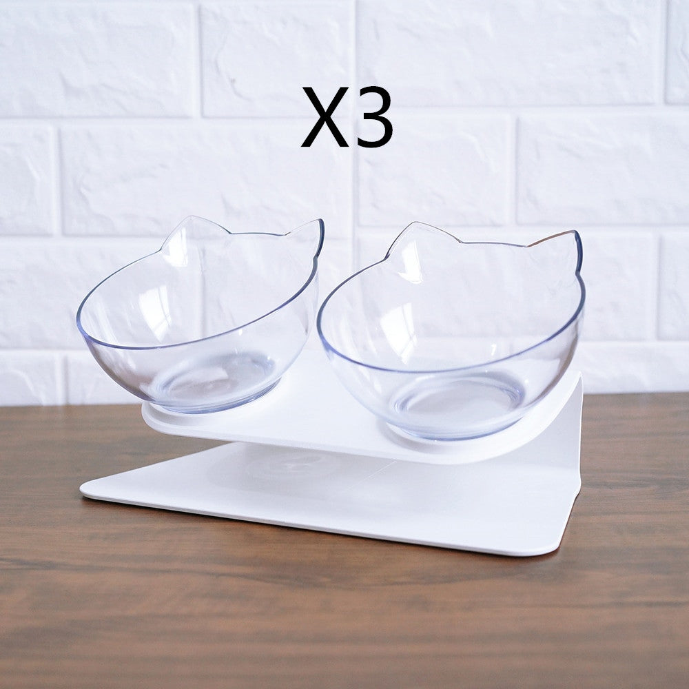 Non Slip Double Bowl Elevated Pet Feeder With Stand