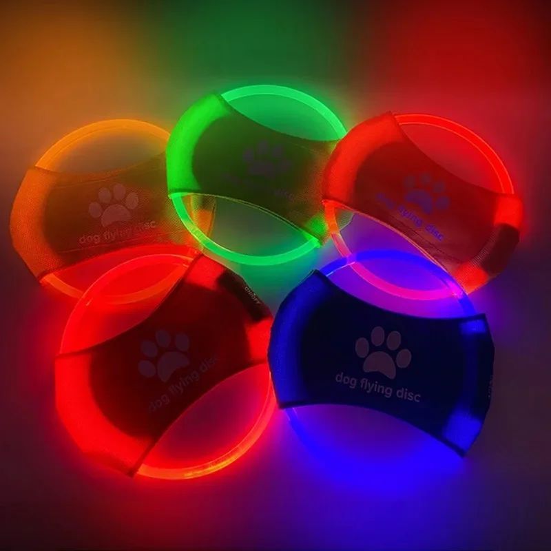 Flying Discs Light Glowing LED LuminousTrainning Interactive Toys Game Flying Discs