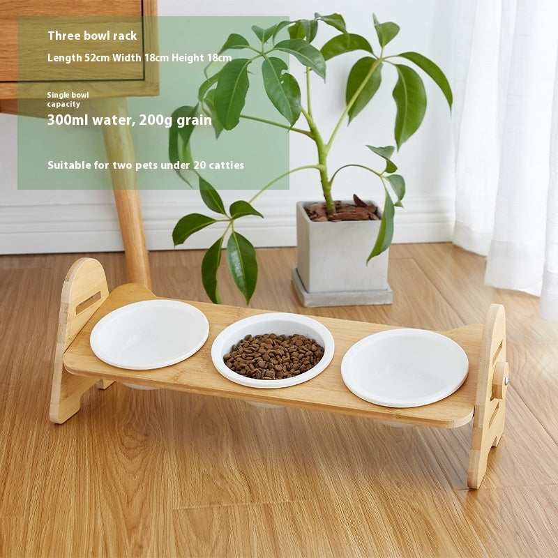 Inclined Pet Drinking Bowl With Neck Support Design