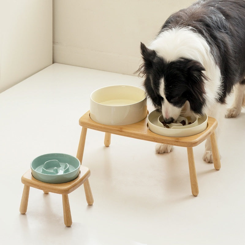 Ceramic Slow Feeding Anti Choking Pet Feeder Bowl